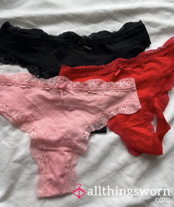 Lace Trim Cotton Panties