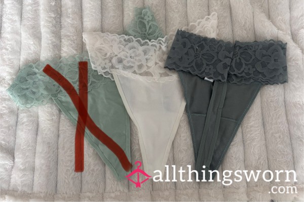 Lace Trim Thongs