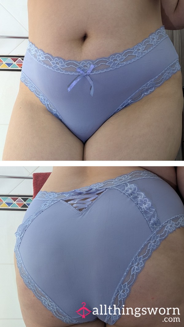 Lace Trimmed Periwinkle Panty