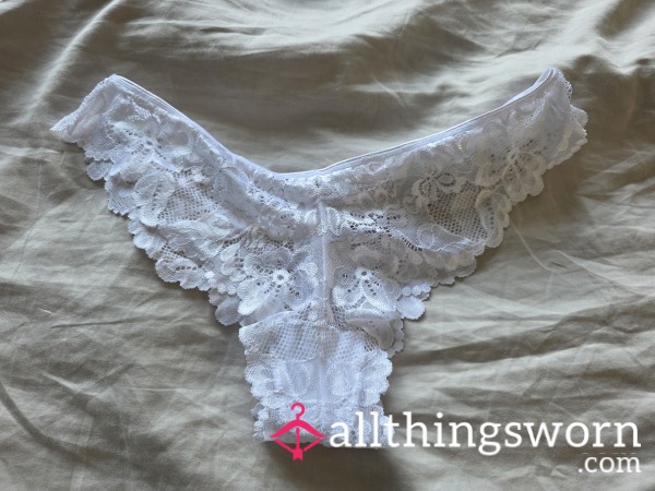 💕 Lace White Panties