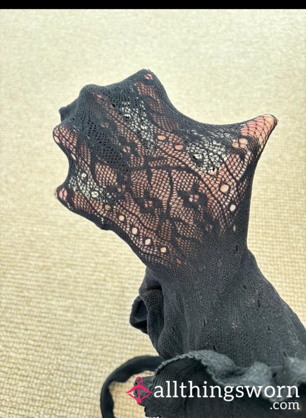 Laced Black Tights