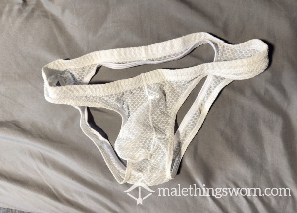 SOLD**Laced/Net White Jockstrap