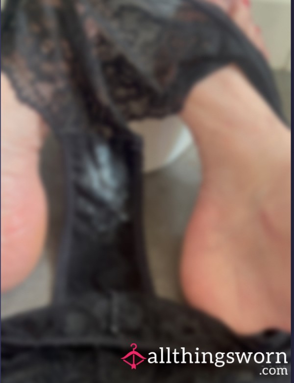 Lacey Black Panties Worn All Day – Full Of My Sweet Scent 🍑🖤