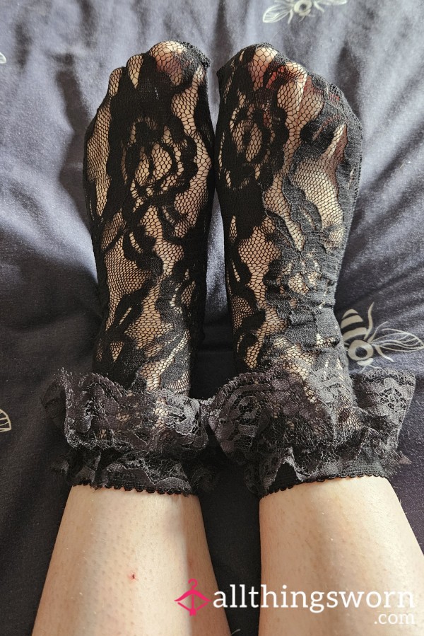 Lacey Black Socks