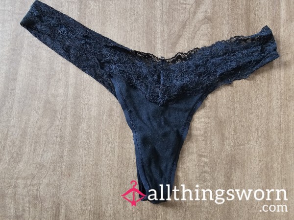 Lacey Black Thong