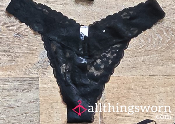 Lacey Black Thong