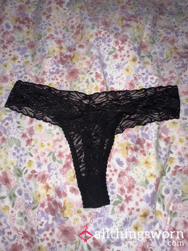 Lacey Black Thong