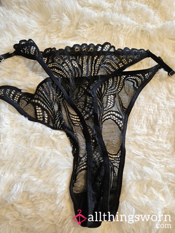 Lacey Black Thong