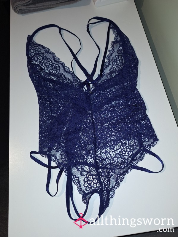 Lacey Blue Crotchless BodySuit 💙
