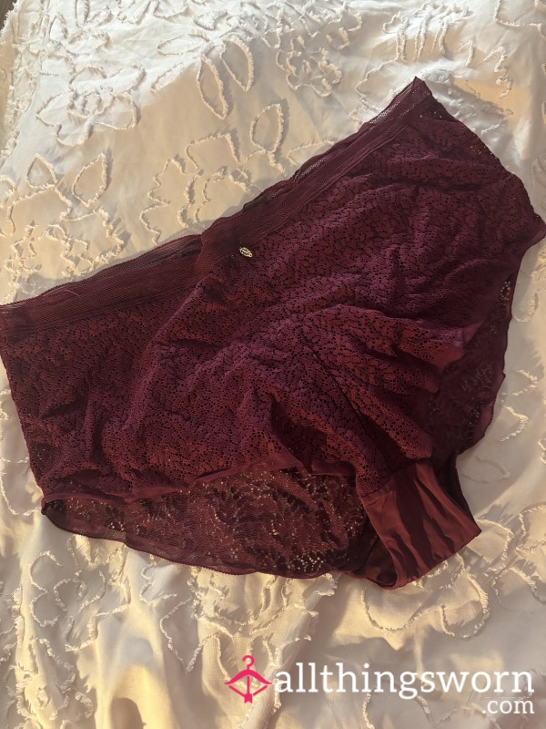 Lacey Burgundy Panties! 🖤