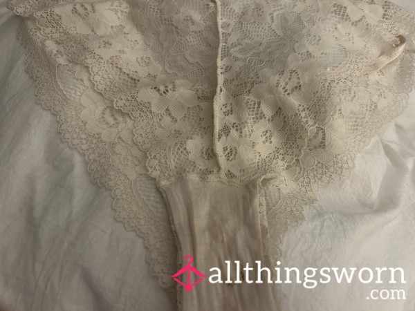 Lacey , Cream , Silk Panties