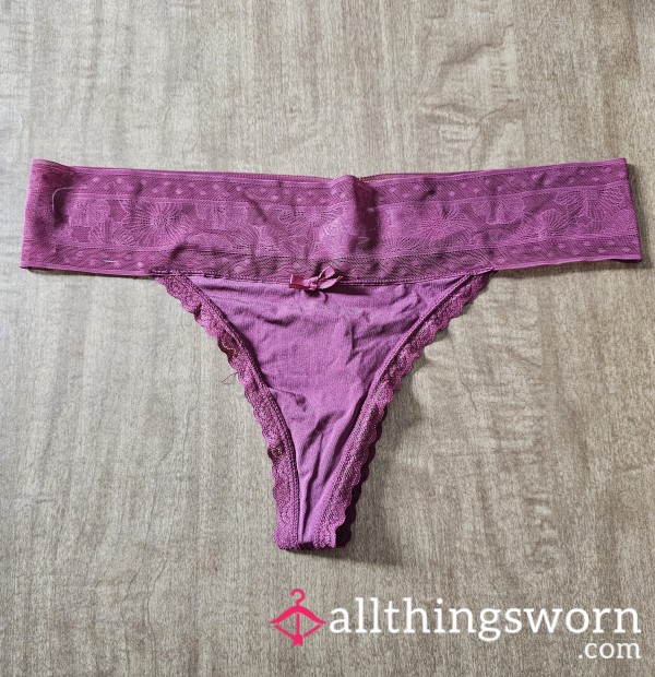 Lacey Deep Red Thong
