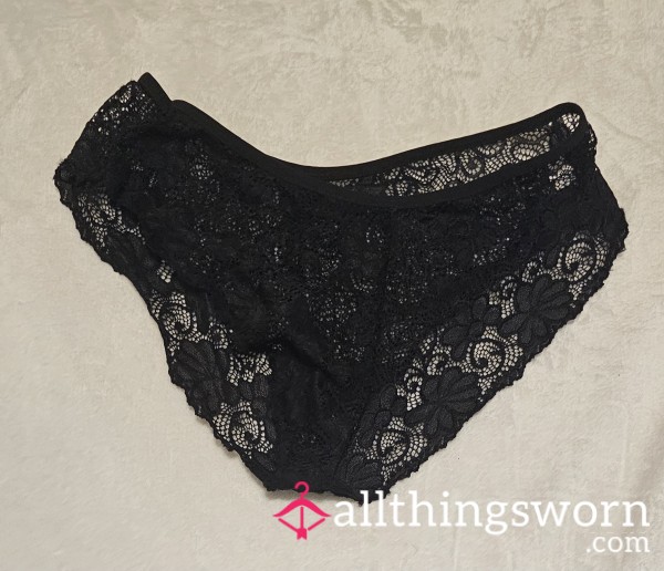 "Lacey Dreams" Black Panty