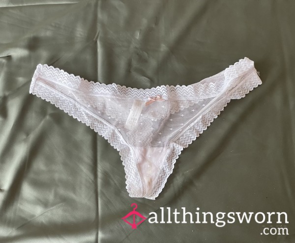 Lacy Lilac Thong