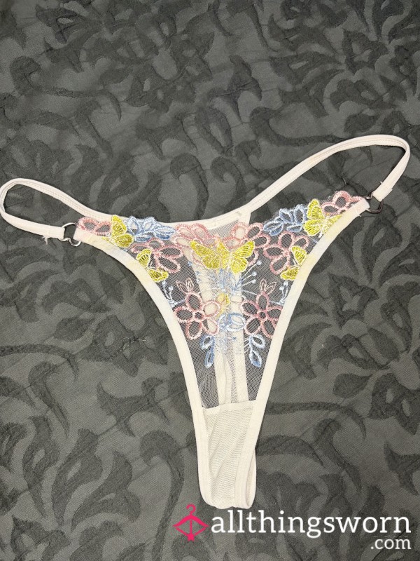 Lacey Multicolored Thong 🩷🦋