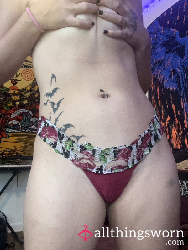 Lacey Pink Brand Thong