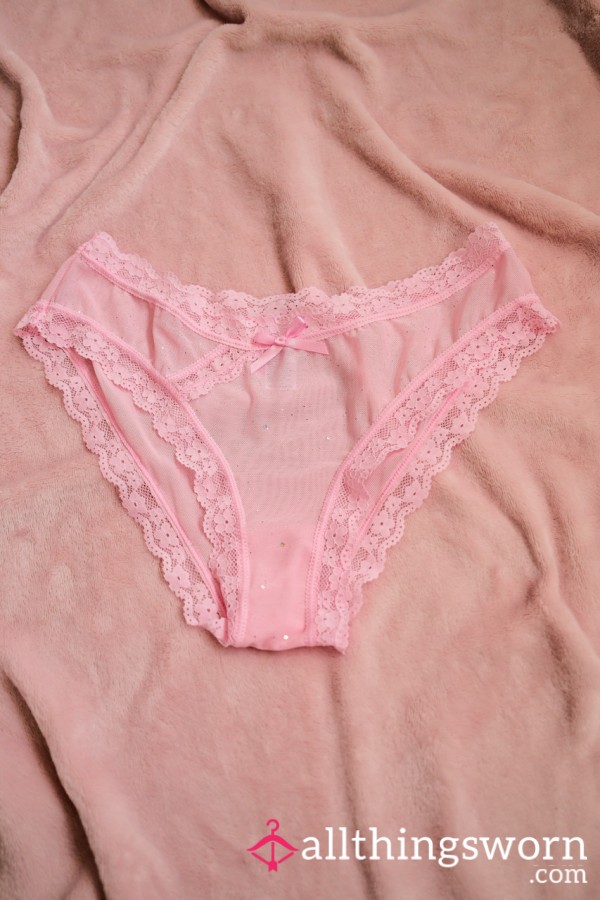 Lacey Pink Panties - 48hr Wear 💗