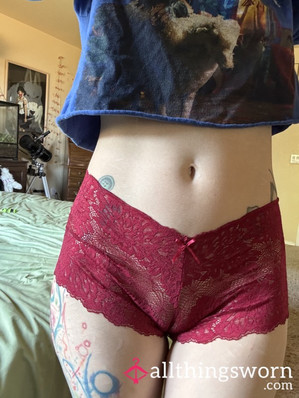 Lacey Red Boyshorts