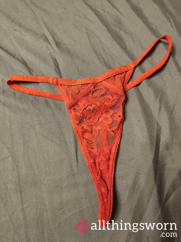 Lacey Red Thong Been Worn For 2 Days 😈
