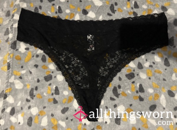 Lacey S**y Black Thongs