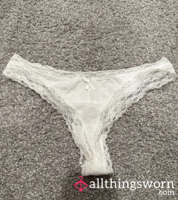 Lacey White Thong