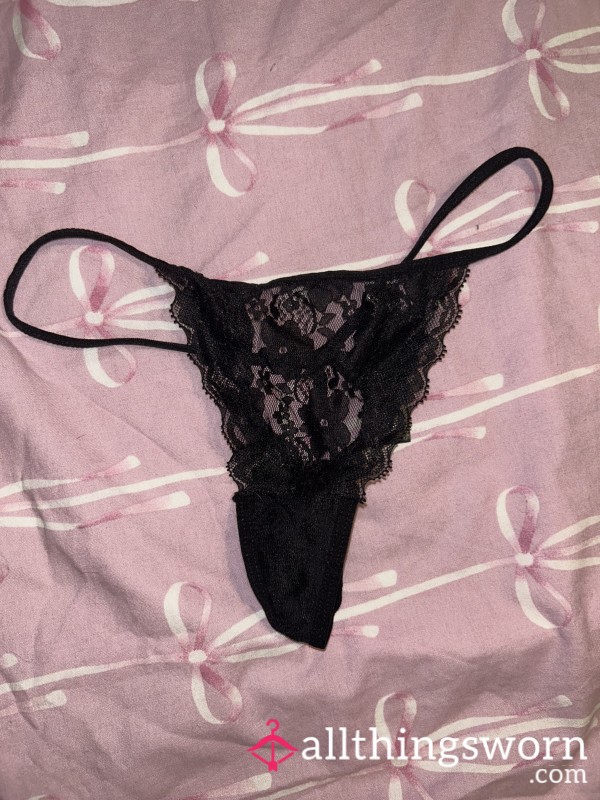 Lacy Black G-string