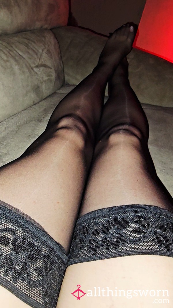 Lacy Black Stocking🔥