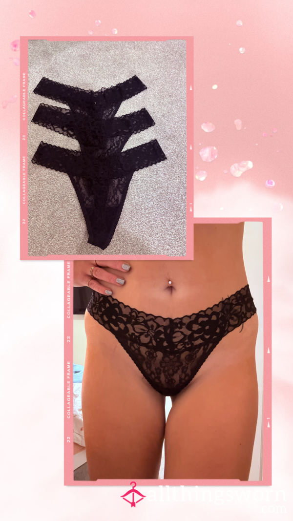 Lacy Black Thong ✨restock✨