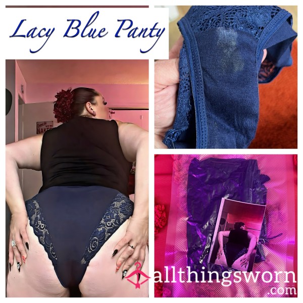 Lacy Blue Panty - 48 Hour Wear