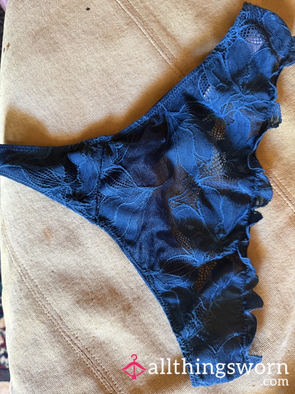 Lacy Blue Thong