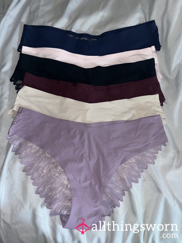 Cheeky Lace-Back Bikini Briefs - You Pick Color