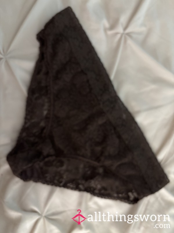 Lacy Brown Panties All Ready For Me To Put Them On Just For You… Tell Me What You Like