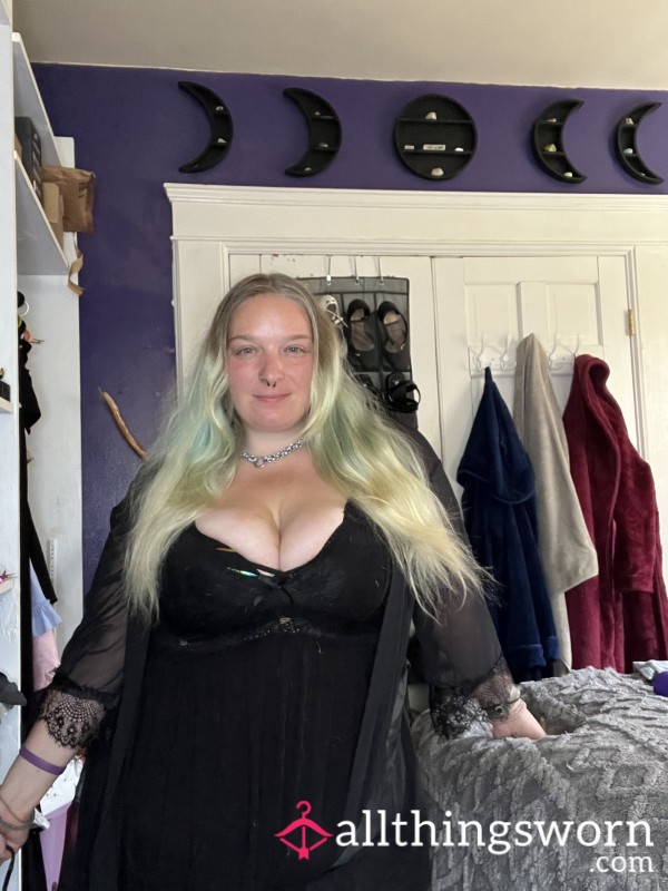 Lacy Chemise And Robe