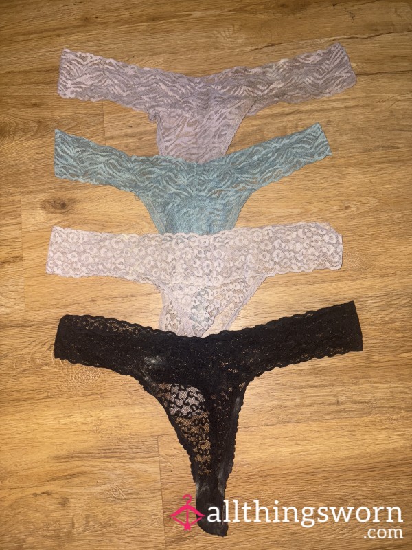 Lacy Creamy Thongs