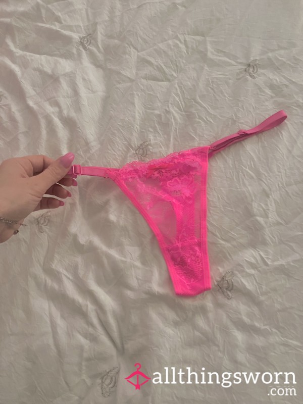 Lacy Hot Pink Thong