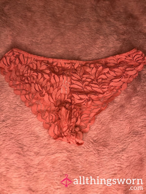 Lacy Peach Panties🍑💋worn