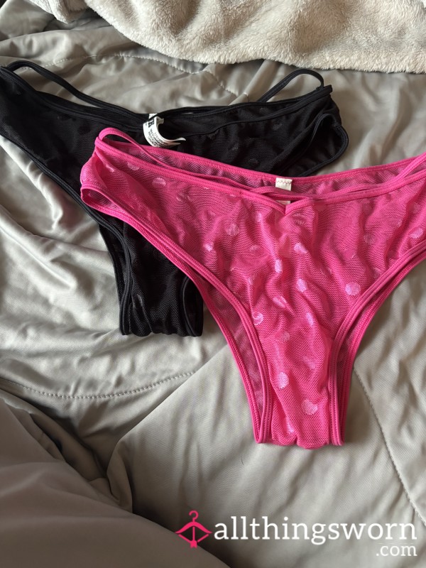 Lacy Pink And Black Panties
