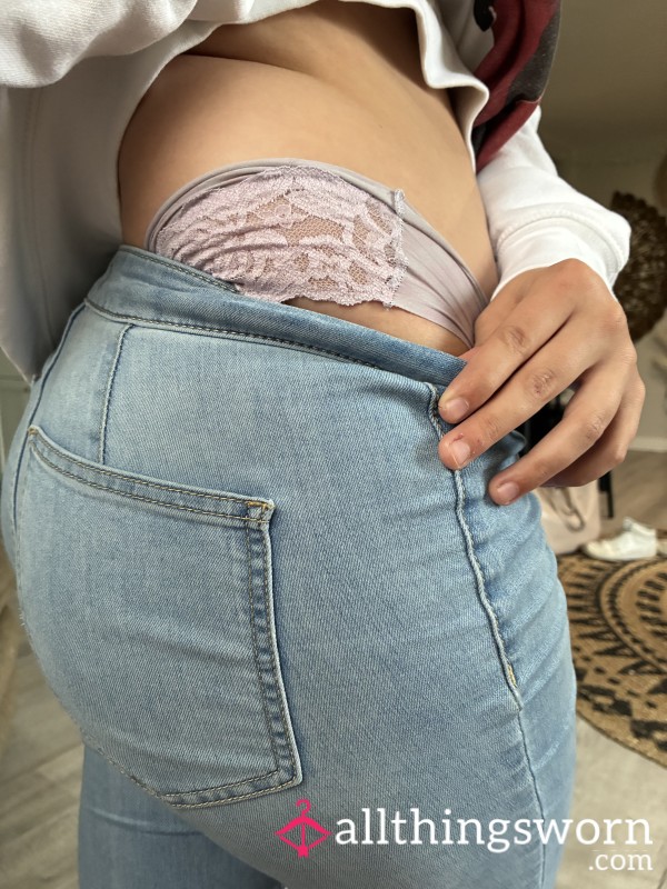 Lacy Pink Cheeky Panties