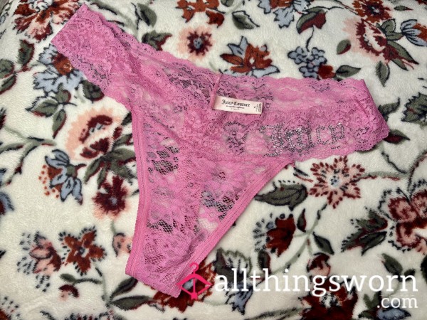 Lacy Pink Juicy Thong