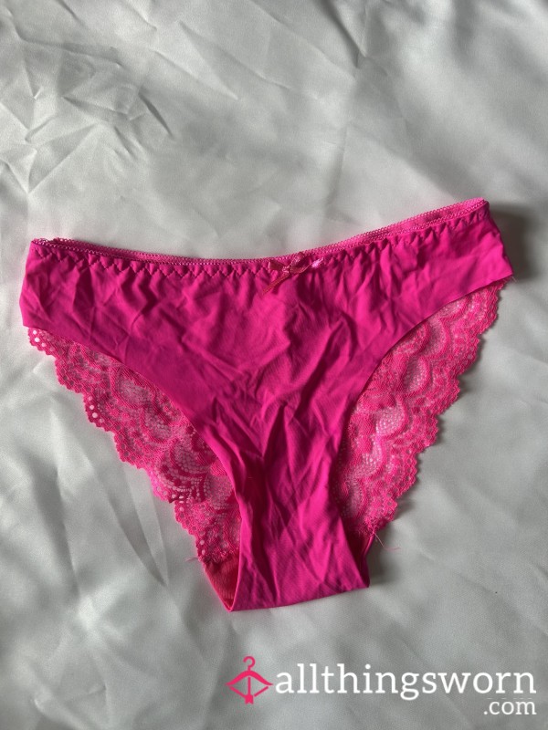 Lacy Pink Panties 💋 Custom Worn For You 💋