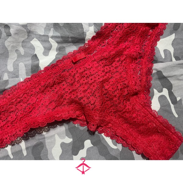 Lacy Red Brazilian Panties