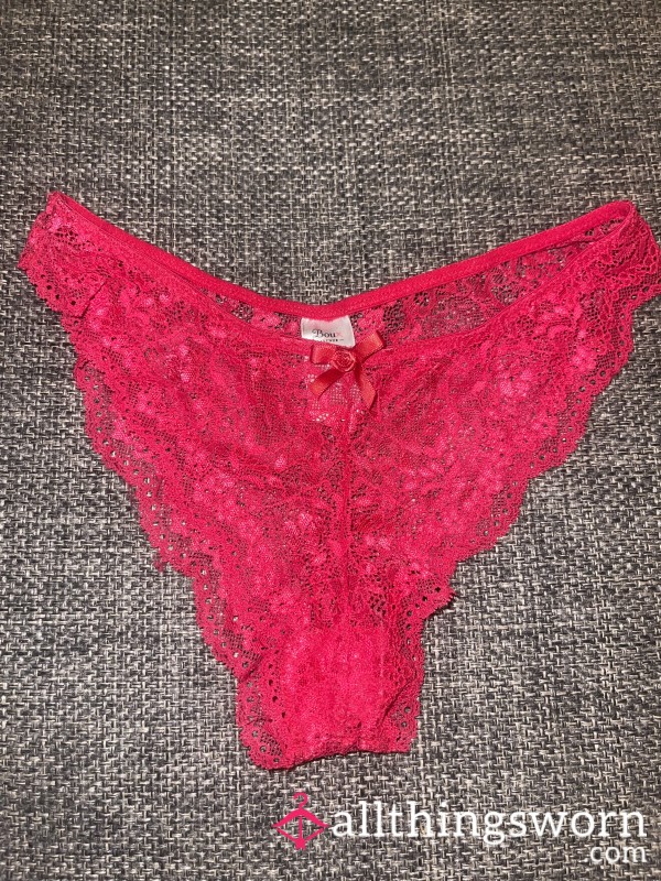 Lacy Red French Knickers – Soft, Sultry & Scented With Me