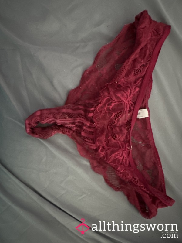 Lacy Red Thong
