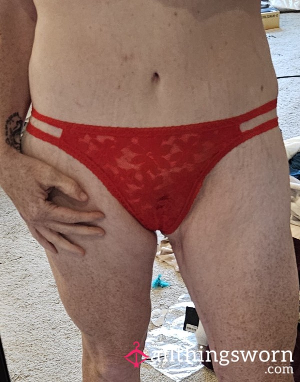 Lacy Red Thong