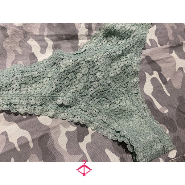 Lacy Sage Green Brazilian Panties