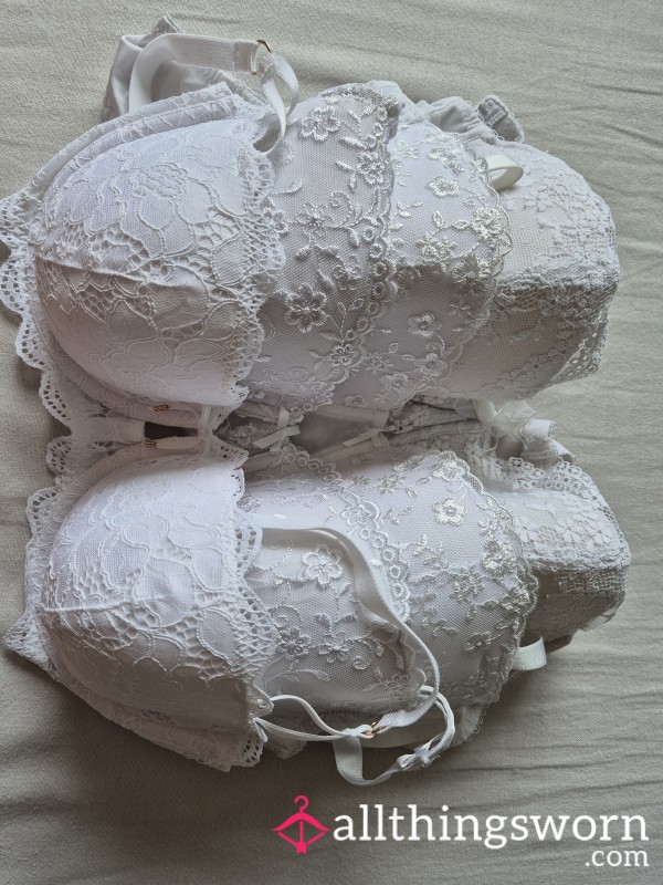 Lacy White Bra's