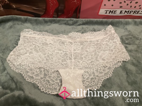 Lacy White Panties – Sweet, Soft & Sinfully Spoiled 🤍👑✨