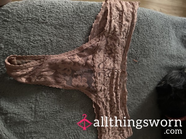 Lacy Worn Thongs Ready To Post