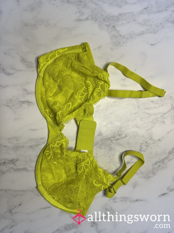 Lacy Yellow Bra 36DD
