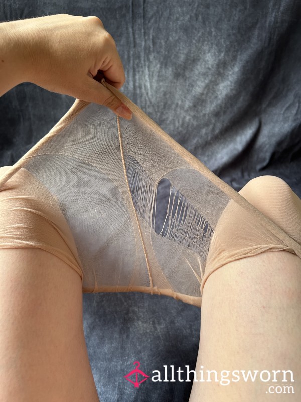 Laddered Nude Sheer Tights